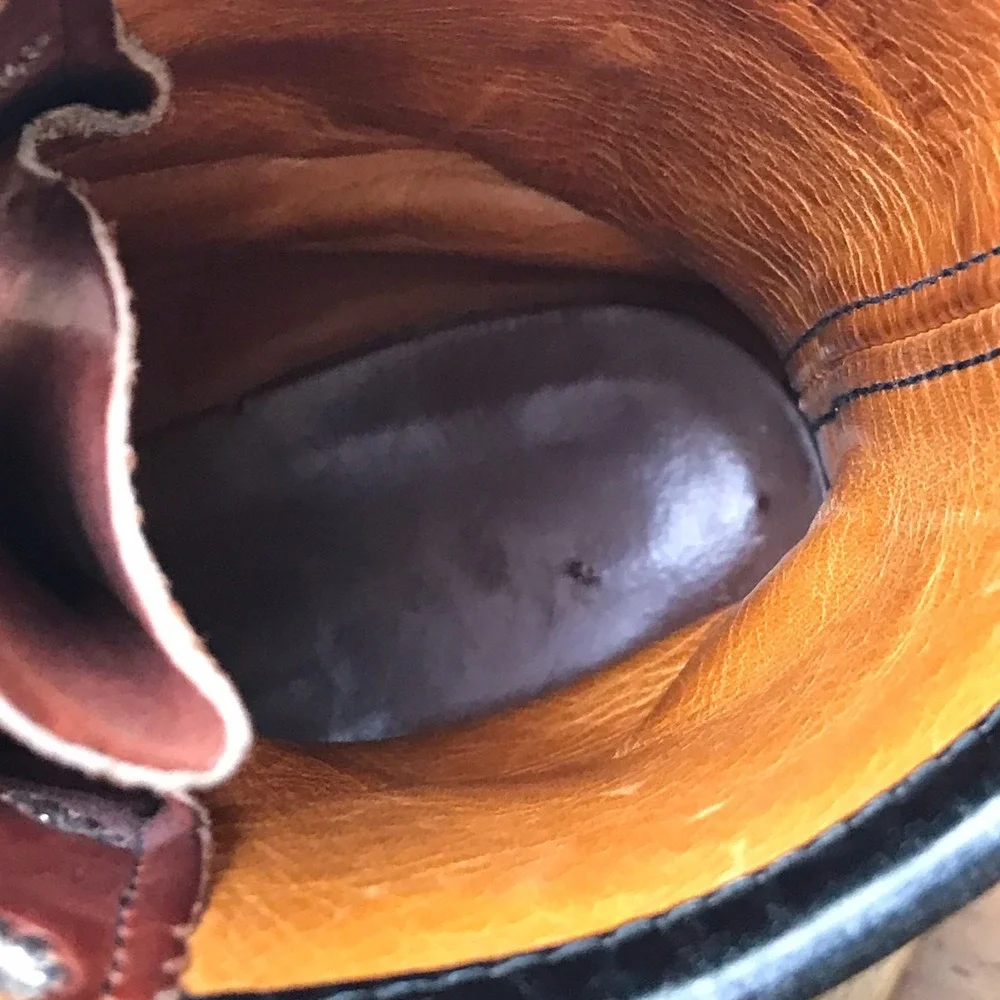 Vintage Red Wing Irish Setter Moc Toe Boots Mens 9.5B Brown‎ Leather USA Made